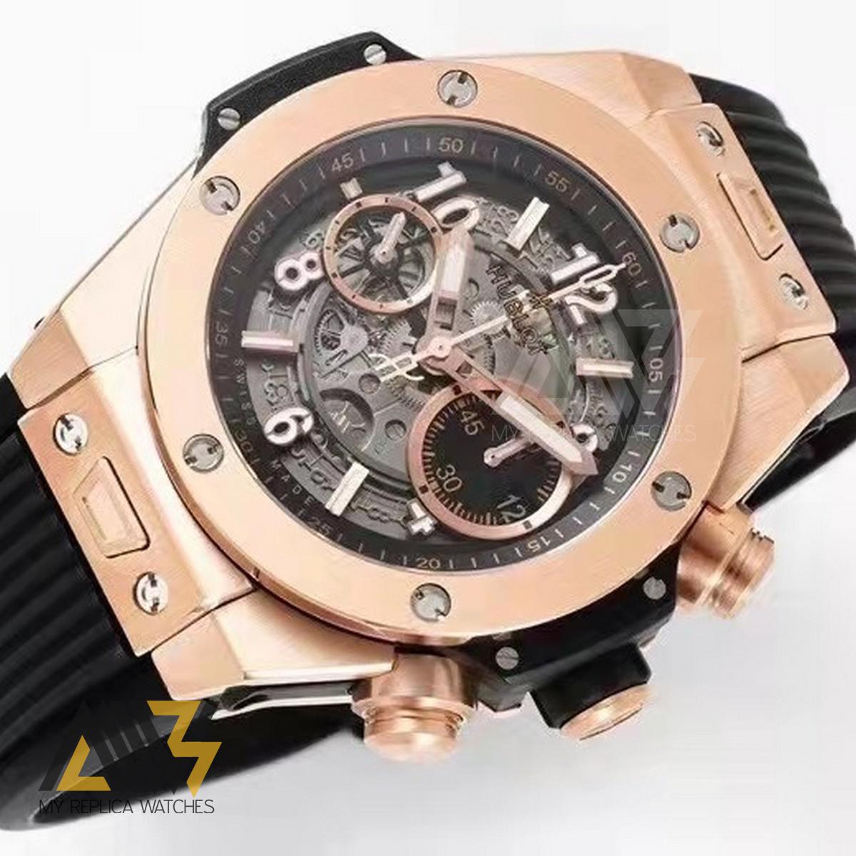 Big Bang Unico 421.OX.1180.RX 44mm Rosegold Case ZF 1:1 Best Edition Skeleton Dial on Black Rubber Strap A1280